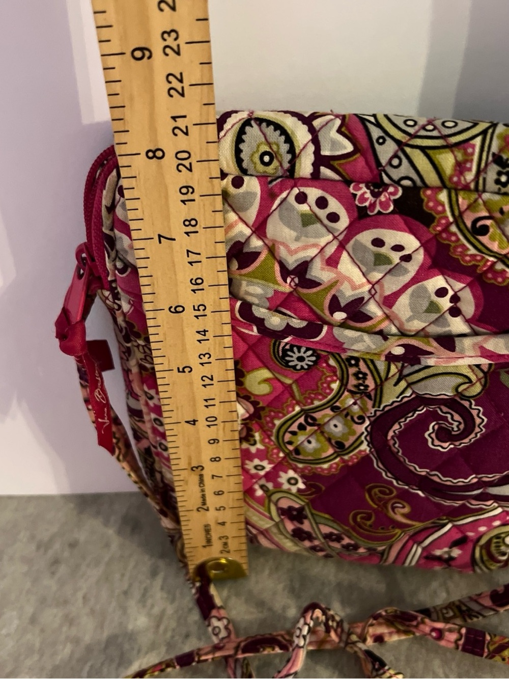 Vera Bradley Very Berry Paisley Mini Hipster Quilted Crossbody Bag - Picture 7 of 8